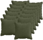 vidaXL - Kussensloop - 12 stuks - Katoensatijn - Groen - 45 x 45 cm