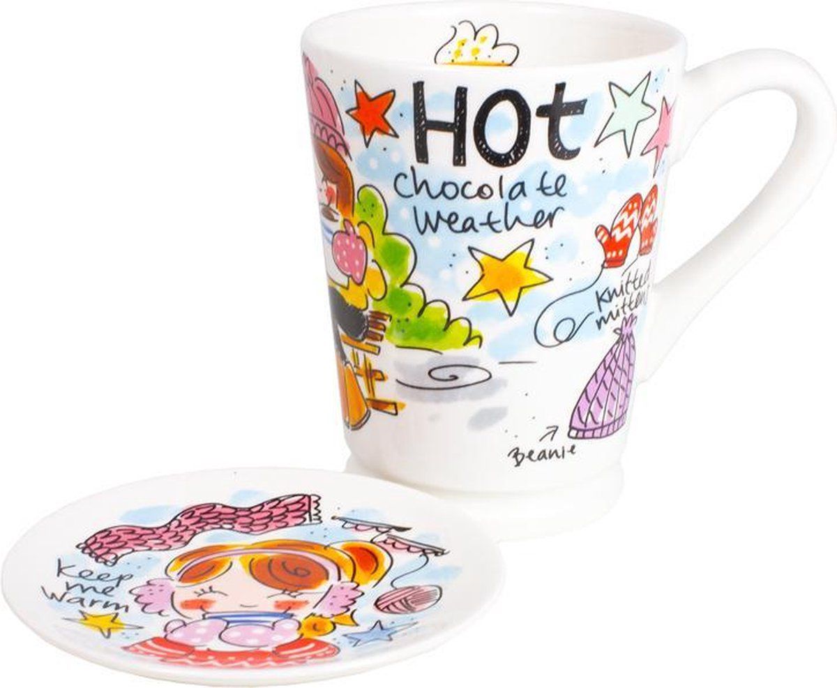 Blond Amsterdam Specials Mazagran Set - Bord & Mok - Blauw