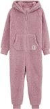 WE Fashion Meisjes onesie met ritssluiting - Pink - Maat 122/128