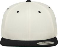 Flexfit Classic Snapback Twee Kleuren Pet - Natuurlijk / Zwart