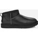 UGG® Classic Ultra Mini Bottes en Cuir Régénéré Noir, Taille 45, Cuir