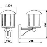 Albert Leuchten Buitenwandlamp Genefe, met sensor, zwart