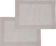 Secret de Gourmet diner placemat Texaline - Set van 10x stuks - beige - 50 x 35 cm