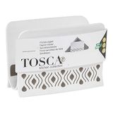 Stefanplast, Linea Tosca, servethouder, 100% kwaliteit, gemaakt in Italië, 7,5 x 15,5 cm, hars, taupe