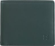 DuDu Azzorre Portemonnee RFID-bescherming Leer 11 cm - Petrolkleurig