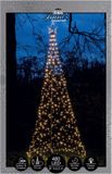 Anna's Collection Vlaggenmast kerstboom met ster - kerstverlichting - 480 leds - 320 cm - warm wit