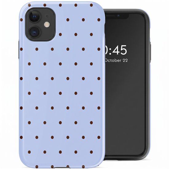 Selencia Hoesje - Geschikt voor Apple iPhone 11 - Backcover - Happy Dots Digital Sky