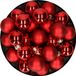 Othmara decorations Othmar Decorations Bv Kerstballen - glas - 36x stuks - rood - 4 cm - mat en glans