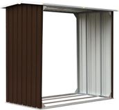vidaXL Haardhoutschuur 172x91x154 cm gegalvaniseerd staal bruin