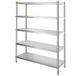 VEVOR Roestvrij stalen rekken 48x18.5 Inch 5 Tier Verstelbare Plank Opslag Unit Roestvrij Staal Heavy Duty Rekken voor Keuken Commercieel Kantoor Garage Opslag 350 Lbs Per Plank