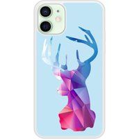 Apple Siliconen hoesje compatibel met iPhone 12 Mini Hert Hipster Blauw