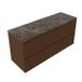 Saniclass Holz Pure Badkamermeubelset - 140x45x63cm - Noche natuurstenen topblad dark emperador - 2 kraangaten - 4 lades - mat walnut pure (hout) SW1420794/SW1242394