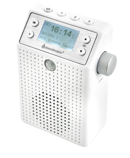 Radio Dab Plus Radio DAB /FM Soundmaster DAB60WE - Bluetooth, IPX4, 20 Stations Préréglées - Parfaite Pour Salle De Bain Radio Reveil