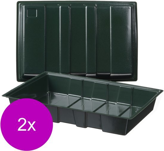 Nature Kweekbak - Kweekbakken - 2 x 23.5x35x6 cm Groen 5 stuks