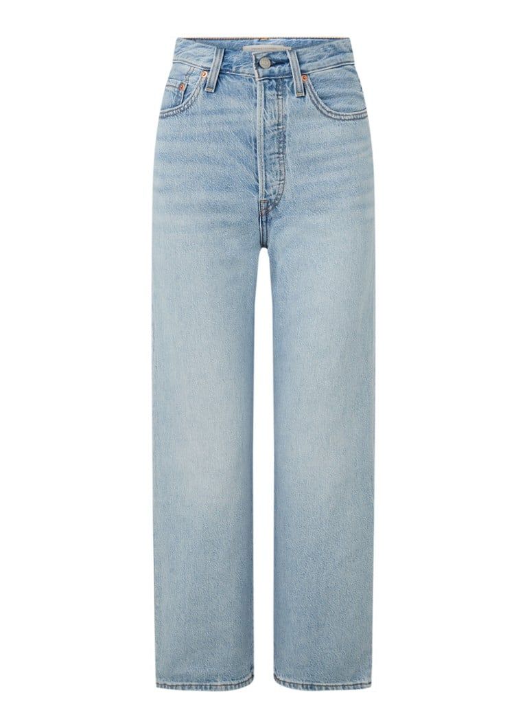 Levi's Ribcage High Waist Cropped Jeans - Light Wash