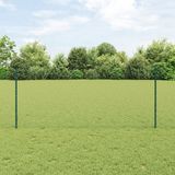 vidaXL Zeshoekig gaashek met palen 10 x 1 m PVC-coated staal groen