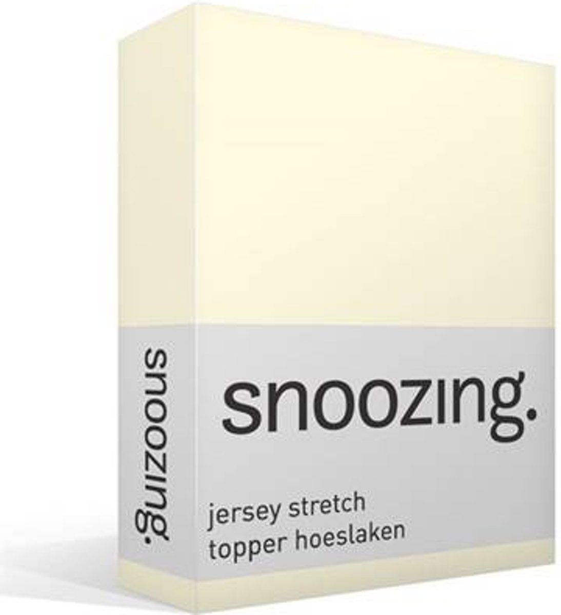 Snoozing Jersey Stretch Topper Hoeslaken Eenpersoons 70/80x200/220 cm Ivoor