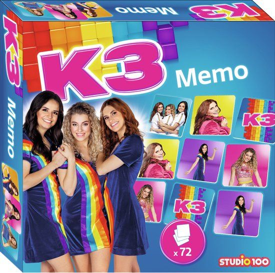 K3 Memo - Met 72 memokaarten - Denkspel - 3+ jaar
