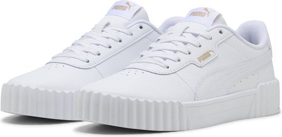 PUMA Carina 3.0 Dames Sneakers - PUMA White-PUMA Gold, maat 38