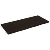VidaXL Tafelblad 140x60x(2-6)cm behandeld eikenhout donkerbruin