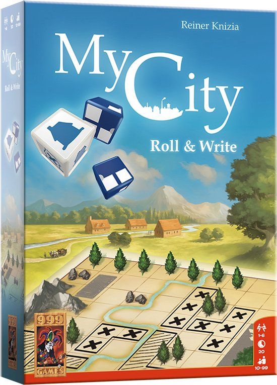 999 Games My City Roll & Write Bordspel - Standaard editie