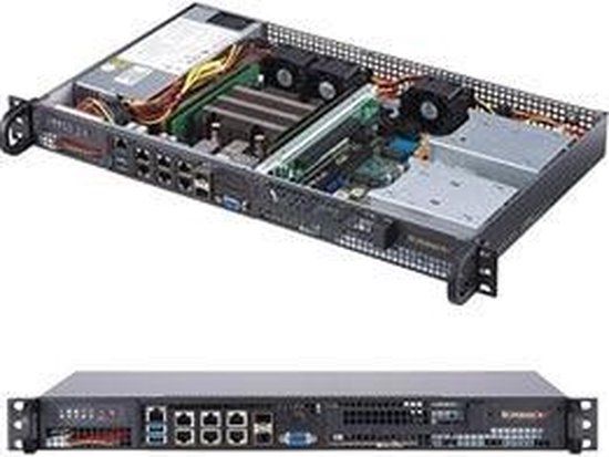 Supermicro SuperServer 5019D-FN8TP Rack (1U) Zwart