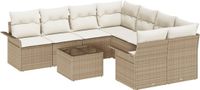 vidaXL Tuinbank - Set - 9-delig - Beige - Polywood
