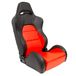 AutoStyle Sportstoel 'Eco' - Zwart/Rood Kunstleder - Linkerzijde verstelbare rugleuning - incl. sledes