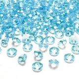 Party-Decoration Partydeco Tafel diamant turquoise 12mm