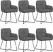 vidaXL Eetstoelen 6 stuks fluweel Donkergrijs 59 x 56,5 x 86 cm