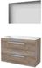 Basic-Line Basic 46 Badkamermeubelset - 100 x 46 cm - Met Grepen - 2 Lades - Acryl Wastafel - 1 Kraangat - Spiegel - Scotch Oak