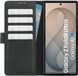 Rosso Deluxe Echt Leer Hoesje Geschikt voor Samsung Galaxy Z Fold 8 Ultra | Portemonnee Book Case | Zwart