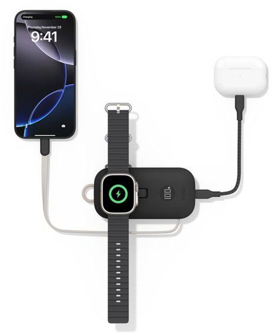 Belkin BoostCharge Pro 10000mAh Power Bank met Apple Watch Oplader