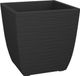 EDA Plantenbak Carre Diva Vulcania stone zwart 43,5 x 43,5 x 44,2 cm