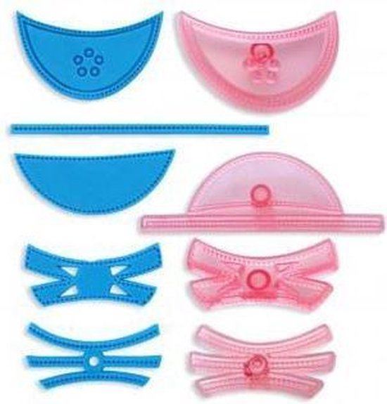 JEM Shoe Tops set/4 | Roze Kunststof