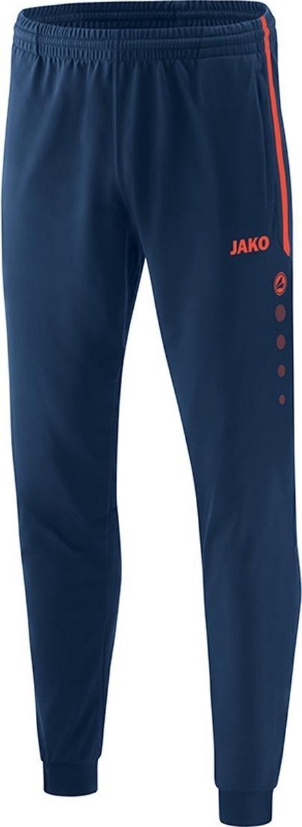 JAKO Heren Competition 2.0 polyester broek, marineblauw/vlam, L