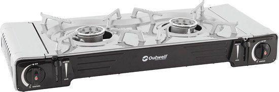 Outwell Appetizer Maxi 2-pits gasfornuis - zilver/zwart