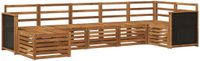 vidaXL - Hoek loungeset - 7 zitplekken - Naturel - Massief Acacia Hout