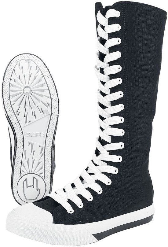 R.E.D. Rock-Engineered Design Zwarte sneakers met hoge schacht - Dames - EU43