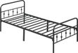 Fortuna Lai Cadre de lit pour matelas, 200 x 90 cm, Pliable, Noir
