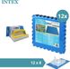 Intex - Dalles de piscine - 12 paquets de 8 dalles - 24m² & Brosse de nettoyage WAYS