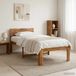 vidaXL Eenpersoonsbed met hoofdbord ROSTOCK Naturel 90 x 200 cm