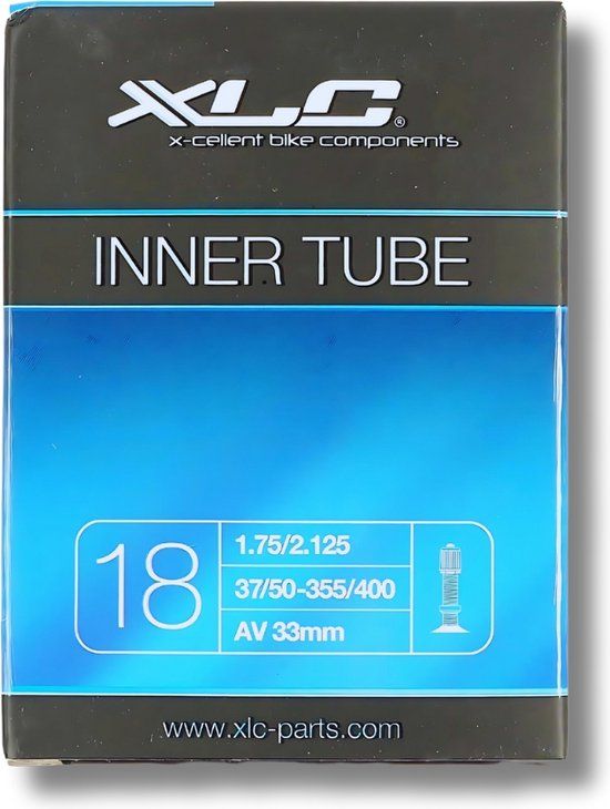 XLC VT-A18 Inner Tube - 18 Inch - 37/50-355/400 - Schrader Valve - Black