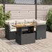 Maison Exclusive - Ensemble de meubles de jardin 5 pièces avec canapé et coussins, noir, en polyrotin