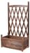 Plantenbak - Houten plantenbak met klimrek - 64x36,5x115 cm - Draagvermogen 45 kg - Formaat L, geschikt voor kruiden en bloemen - Bruin