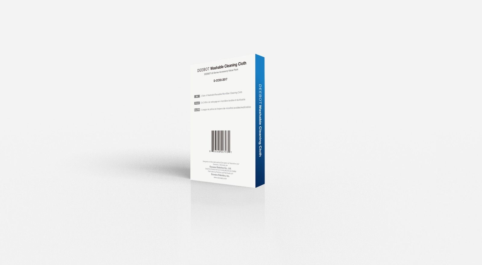 ECOVACS D-CC03-2020 - Stofzuiger accessoires - blauw - 3 stuks - voor DEEBOT U2