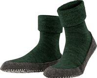 FALKE Cosyshoe Noppen op de zool wol huissokken heren groen - maat 39-40