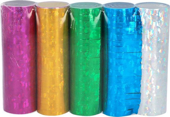 Boland - Set 5 papieren serpentines Holografisch Multi
