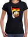 T-shirt femme avec drapeau allemand - Noir - Taille L