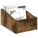 vidaXL Boîte pour disques vinyles Chêne fumé 23 x 33 x 16 cm Bois traité